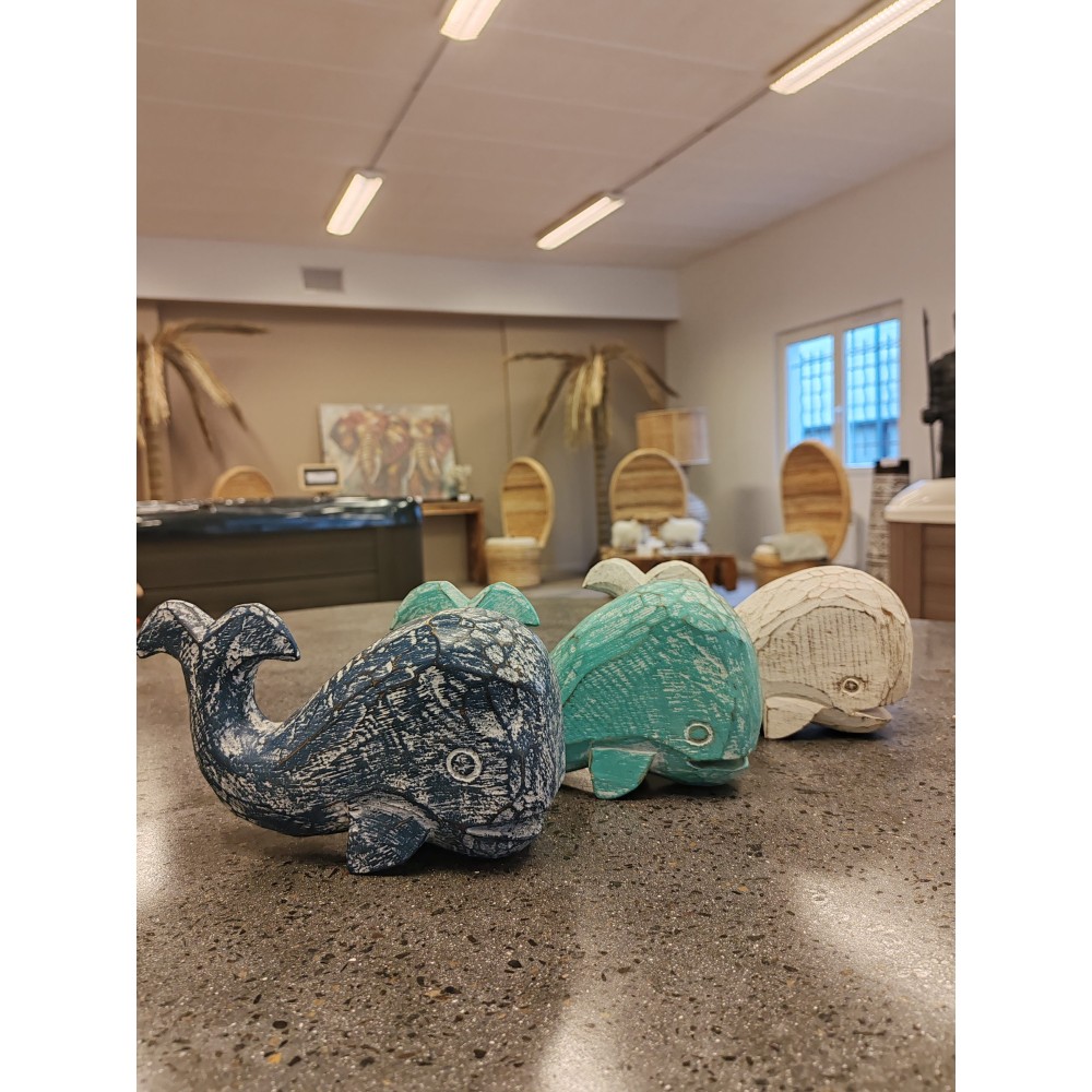 SET DE 3 BALEINES COLOREES