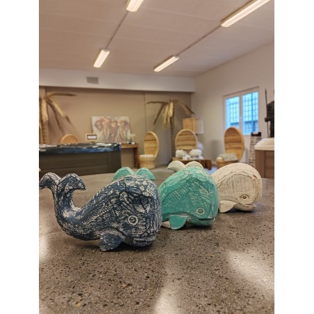 SET DE 3 BALEINES COLOREES